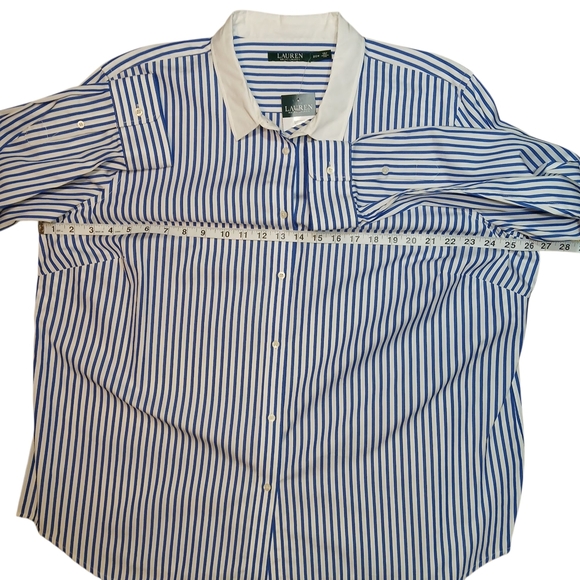 Lauren Ralph Lauren Striped Button Down Shirt NWT - Picture 7 of 9